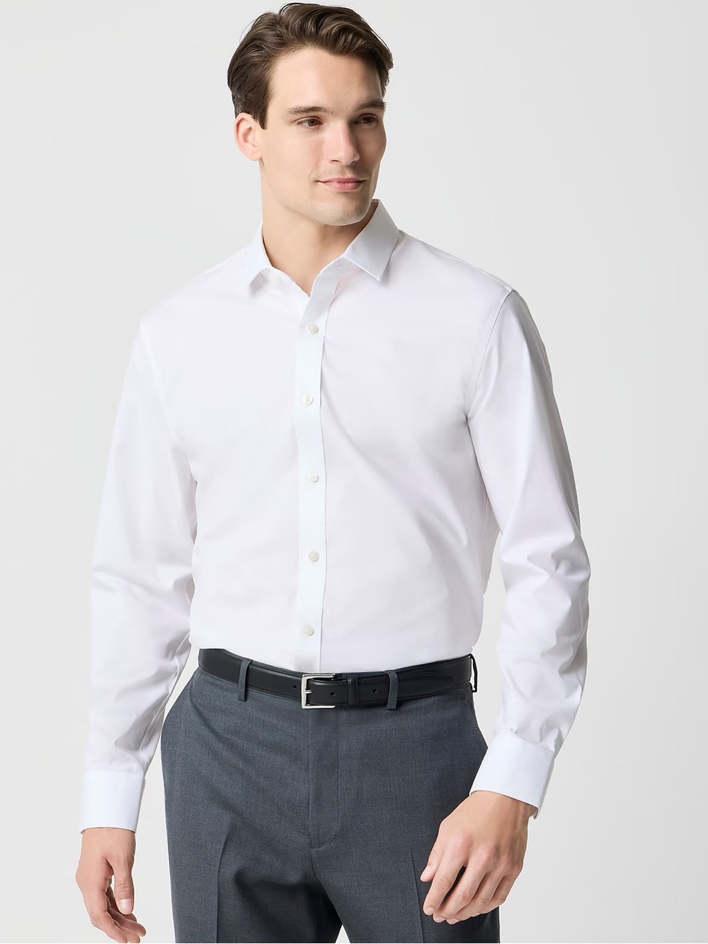 J Crew Factory Wrinkle-free dress shirt slim fit white Size M 15-15 1/2 NWT